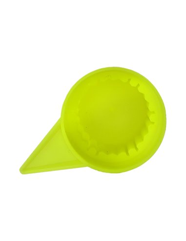 SET 10 BUCATI CAPAC PLASTIC PENTRU PREZON ROATA CU INDICATOR 33' NEON GALBEN 54.5 MM