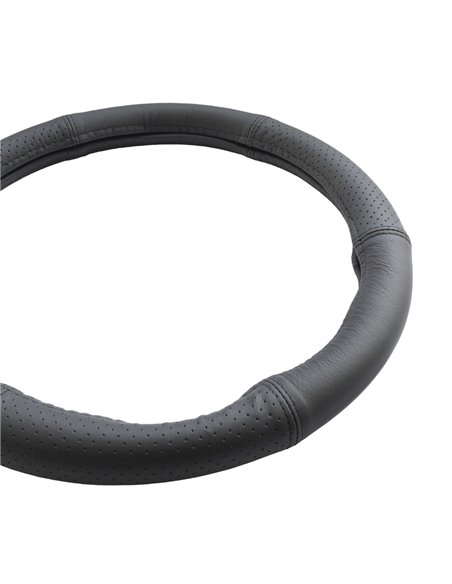 HUSA VOLAN PIELE NATURALA SEMI PERFORATA NEGRU 44-46 CM