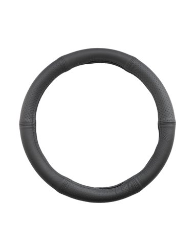 HUSA VOLAN PIELE NATURALA SEMI PERFORATA NEGRU 44-46 CM