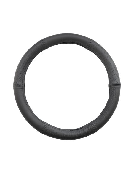 HUSA VOLAN PIELE NATURALA SEMI PERFORATA NEGRU 44-46 CM
