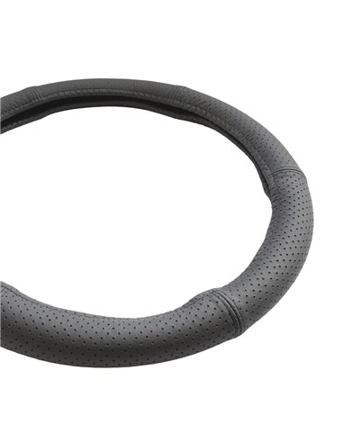 HUSA VOLAN PIELE NATURALA PERFORATA NEGRU 37-39 CM