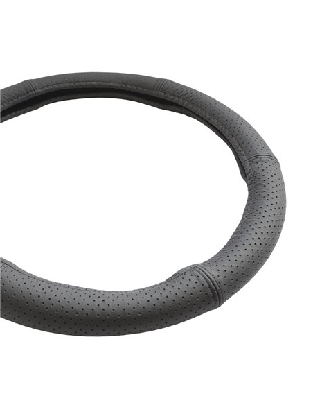 HUSA VOLAN PIELE NATURALA PERFORATA NEGRU 37-39 CM