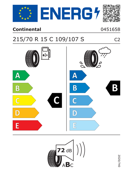 CONTINENTAL CONTIVANCONTACT 100 215/70 R15C 109/107S