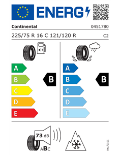 CONTINENTAL VANCONTACT AS ULTRA 225/75 R16C 121/120R 2