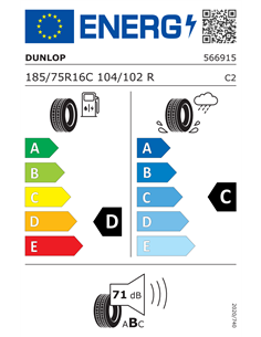 DUNLOP ECONODRIVE 185/75 R16C 104/102R 2