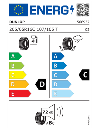 DUNLOP ECONODRIVE 205/65 R16C 107/105T