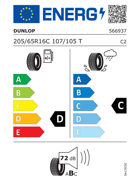 DUNLOP ECONODRIVE 205/65 R16C 107/105T