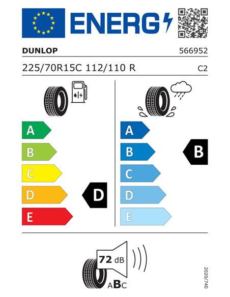 DUNLOP ECONODRIVE 225/70 R15C 112/110R
