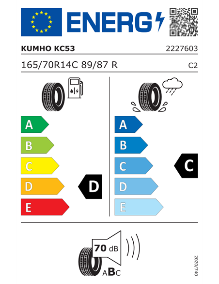 KUMHO PORTRAN KC53 165/70 R14C 89/87R