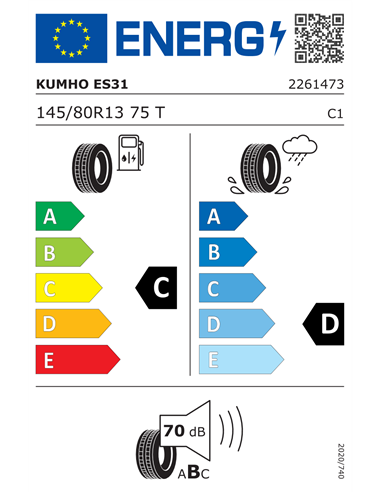 KUMHO ECOWING ES31 145/80 R13 75T