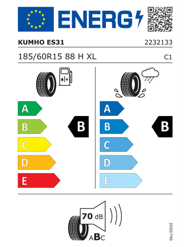 KUMHO ECOWING ES31 185/60 R15 88H XL
