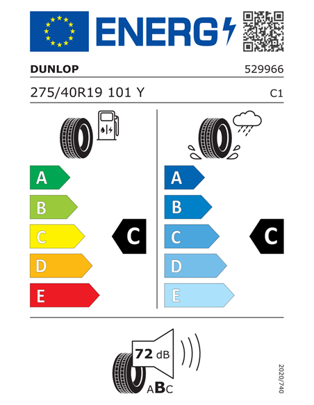 DUNLOP SP SPORT MAXX RT 275/40 R19 101Y