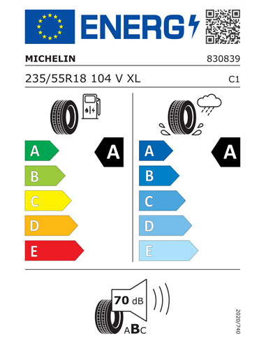 MICHELIN E PRIMACY 235/55 R18 104V XL