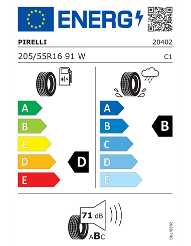 PIRELLI CINTURATO P7 205/55 R16 91W RUNFLAT