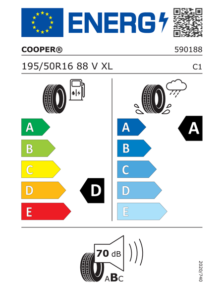 COOPER ZEON CS8 195/50 R16 88V XL
