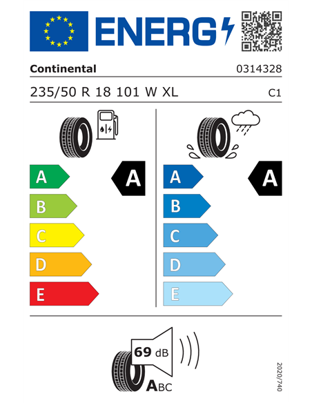CONTINENTAL ULTRACONTACT NXT 235/50 R18 101W XL