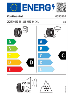 CONTINENTAL WINTERCONTACT TS 850 P MOE 225/45 R18 95H XL RUNFLAT 2