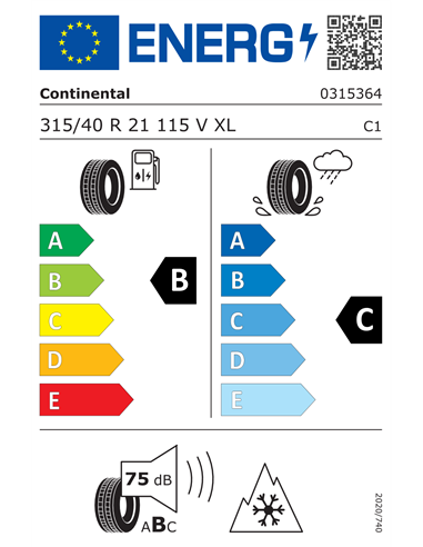 CONTINENTAL WINTERCONTACT TS 870 P MO1 315/40 R21 115V XL