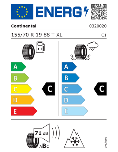 CONTINENTAL WINTERCONTACT TS 870 155/70 R19 88T XL