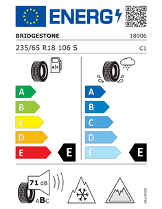 BRIDGESTONE BLIZZAK DM-V3 235/65 R18 106S 2