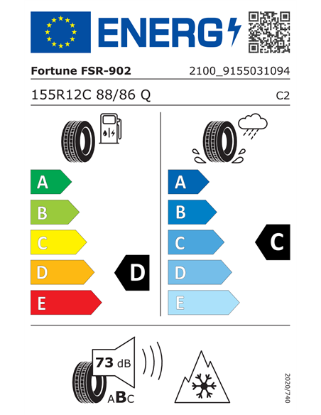 FORTUNE SNOWFUN FSR-902 155/80 R12C 86Q