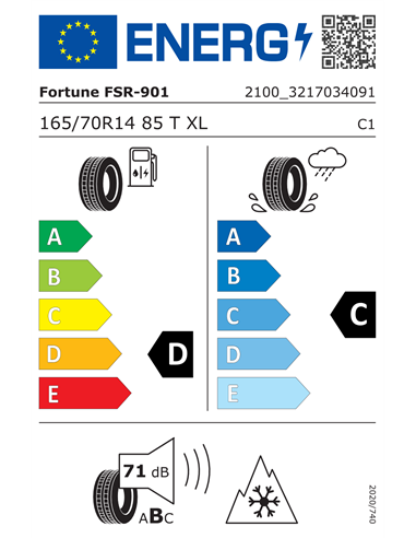 FORTUNE SNOWFUN FSR-901 165/70 R14 85T XL