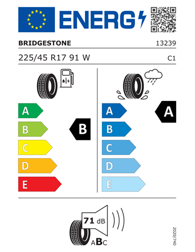 BRIDGESTONE TURANZA T005 225/45 R17 91W