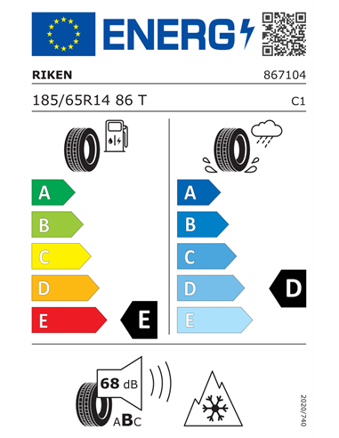 RIKEN SNOWTIME B2 185/65 R14 86T