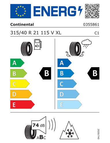 CONTINENTAL WINTERCONTACT TS 870 P 315/40 R21 115V XL