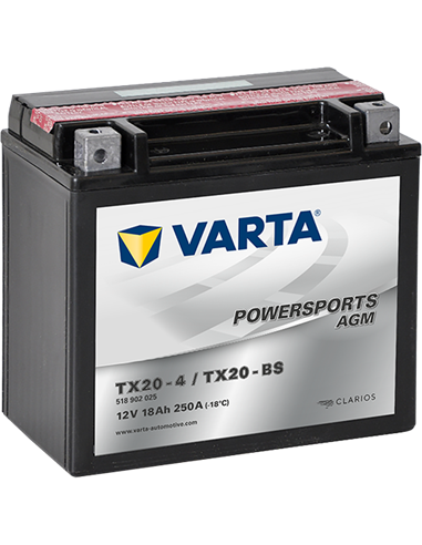 VARTA POWERSPORTS AGM 12V 18Ah 250A - Borna Inversa (stanga +)