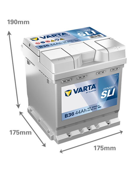 VARTA DYNAMIC SLI B36 12V 44Ah 420A - Borna Normala (dreapta +)