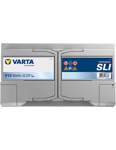 VARTA DYNAMIC SLI F17 12V 80Ah 740A - Borna Normala (dreapta +)
