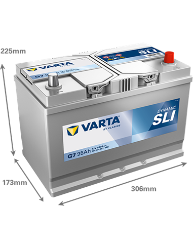 VARTA DYNAMIC SLI G7 12V 95Ah 830A - Borna Normala (dreapta +)
