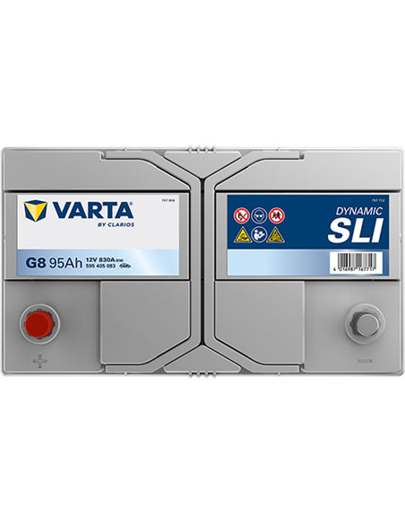 VARTA DYNAMIC SLI G8 12V 95Ah 830A - Borna Inversa (stanga +)