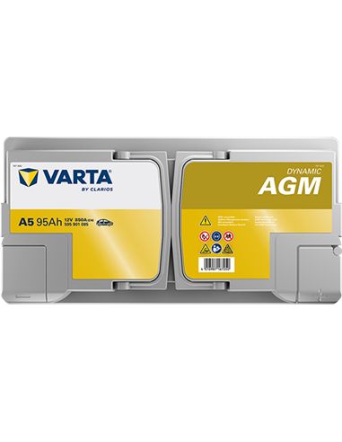 VARTA DYNAMIC AGM START-STOP A5 12V 95Ah 850A - Borna Normala (dreapta +)
