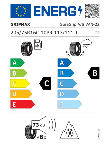 GRIPMAX SUREGRIP AS VAN 10PR 205/75 R16C 113/111T