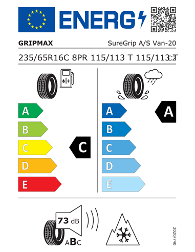 GRIPMAX SUREGRIP AS VAN 8PR 235/65 R16C 115/113T