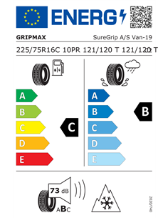 GRIPMAX SUREGRIP AS VAN 10PR 225/75 R16C 121/120T 2
