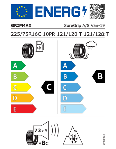 GRIPMAX SUREGRIP AS VAN 10PR 225/75 R16C 121/120T