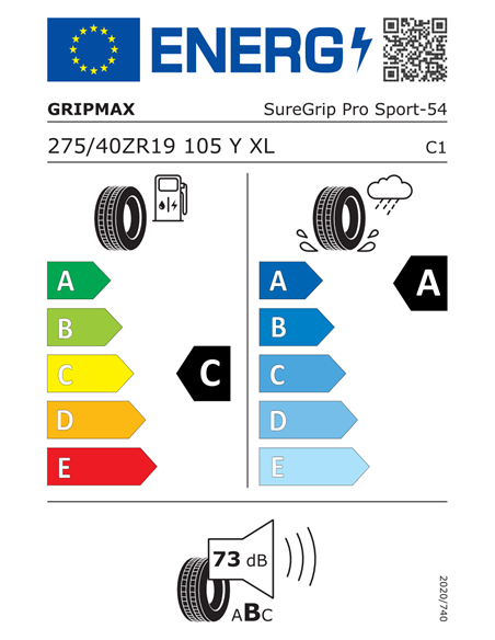 GRIPMAX SUREGRIP PRO SPORT 275/40 R19 105Y XL