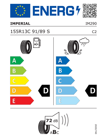 IMPERIAL 109 155/80 R13C 91/89S