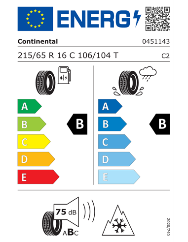 CONTINENTAL VANCONTACT AS ULTRA 215/65 R16C 106/104T