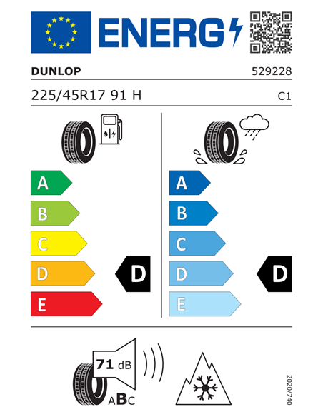 DUNLOP SP WINTER SPORT 4D 225/45 R17 91H