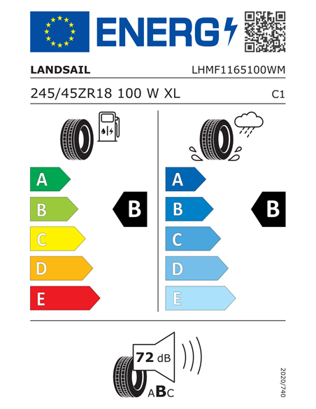 LANDSAIL RAPID DRAGON 245/45 R18 100W XL