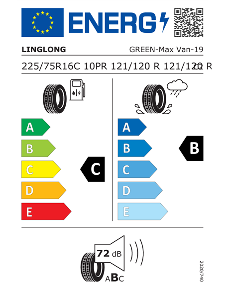LINGLONG GREENMAX VAN 225/75 R16C 121/120R