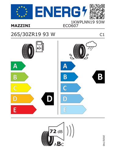MAZZINI ECO607 265/30 R19 93W