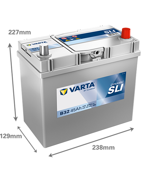 VARTA DYNAMIC SLI B32 12V 45Ah 330A - Borna Normala (dreapta +)