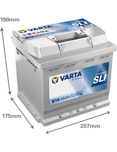 VARTA DYNAMIC SLI B19 12V 45Ah 400A - Borna Normala (dreapta +)