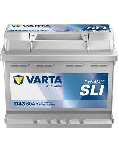 VARTA DYNAMIC SLI D43 12V 60Ah 540A - Borna Normala (dreapta +)