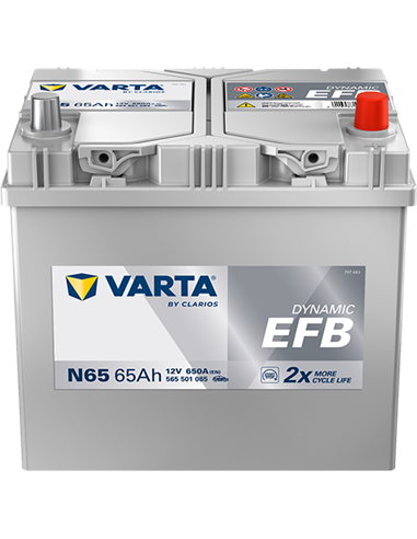 VARTA DYNAMIC EFB N65 12V 65Ah 650A - Borna Normala (dreapta +)